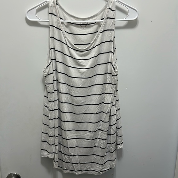 Maurices Tops - Maurices Black and White Striped Tank Top Size Large